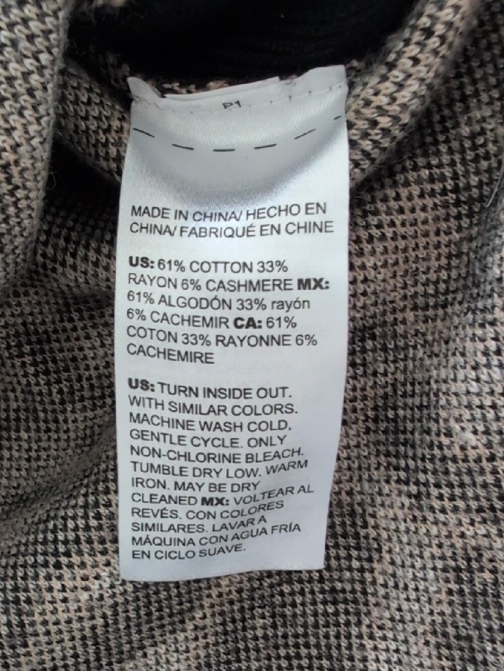 CHICO'S Turtleneck Sweater Tunic Leopard Animal Print Cashmere Blend - Picture 8 of 10
